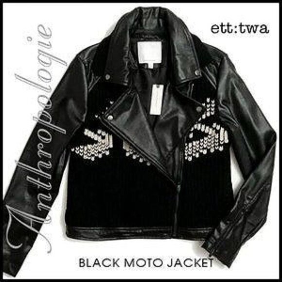 Anthropologie Jackets & Blazers - 💥HOT ITEM💥 Anthropologie Ett:Twa Sweater Moto Jacket